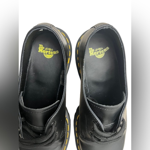 Dr. Martens BEX Womens Sz 8 Smooth Leather Black Oxford Clogs Platform Shoes - Picture 6 of 13